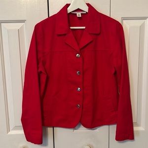 Josephine Chaus red blazer. Size 10p (10 petite).